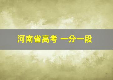 河南省高考 一分一段